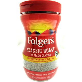 Folgers Classic Decaf Instant Coffee Crystals, 8 Ounce Easy-Open Flip-Top Jar