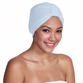 Betty Dain Creations Terry Cloth Head Turban Towel, WHITE