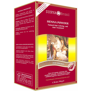Surya Nature, Inc Brasil Ash Brown Henna Powder Hair Coloring 1.76 Oz