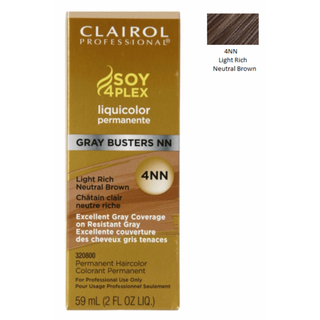 Clairol Soy4Plex 4NN Light Rich Neutral Brown LiquiColor Permanent Hair Color