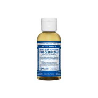 Dr. Bronner's Organic 18-in-1 Hemp Pure Castile Liquid Soap Peppermint 2 Fl. Oz