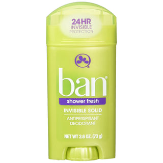 Ban Antiperspirant Deodorant Invisible Solid Shower Fresh 2.6 Oz