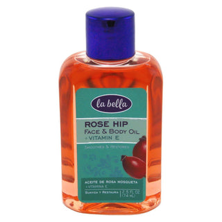 La Bella Rosa Mosqueta Rose Hip Oil With Vitamin-E 2.5 Ounce