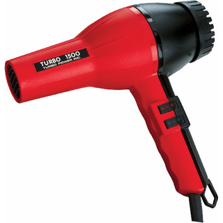 Turbo Power 1500 1800 Watts Red And Black Hair Dryer 307A DISC