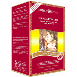 Surya Nature, Inc Golden Brown Henna Hair Coloring Powder