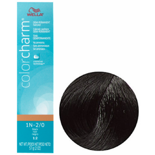 Wella Color Charm Demi Permanent Haircolor 1N-2/0 Black 2 Oz