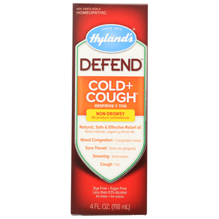Hyland's Defend Cold Plus Cough Natural And Safe Relief, 4 Oz
