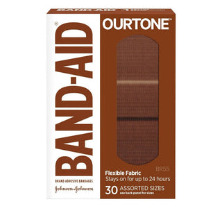 Band-Aid Brand OURTONE Flexible Fabric Bandages – 30 Count