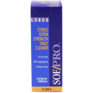 Lobob Sof/Pro Estéril De La Fuerza Adicional De La Lente De Contacto Limpiador De 2 Oz