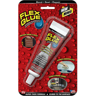 Flex Glue Mini Rubberized Waterproof Adhesive, White, .75-oz