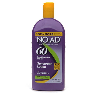 No Ad Sun Care Sunscreen Lotion, Broad Spectrum SPF 60, Super Value Size