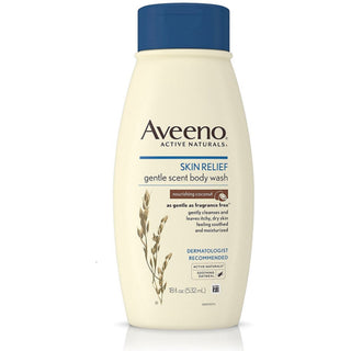 Aveeno Skin Relief Body Wash With A Gentle Coconut Scent & Soothing Triple Oat, 18 Fl Oz