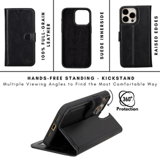 Casper iPhone 14 Series Detachable Leather Wallet Case