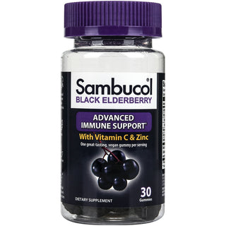 Sambucol Black Elderberry Immune Support Gummies With Vitamin C And Zinc - 30ct