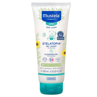 Mustela Stelatopia Cleansing Gel, Fragrance Free, 6.76 Fl Oz (200 Ml)