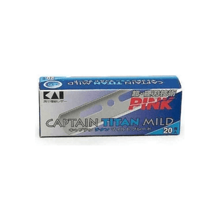 KAI Captain Titan Mild Refill Straight Blade 20 Blades