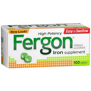 Fergon De Alta Potencia De Hierro Suplemento Tabletas 100 Conde