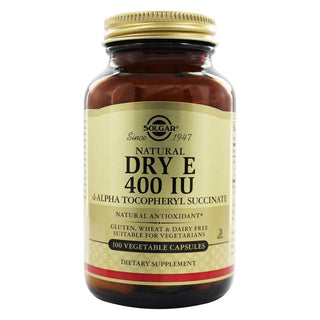 Solgar Dry Vitamin E 400 IU, 100 Vegetable Capsules