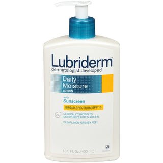 Lubriderm Daily Moisture Lotion SPF 15 Moisturizer 13.5 Oz