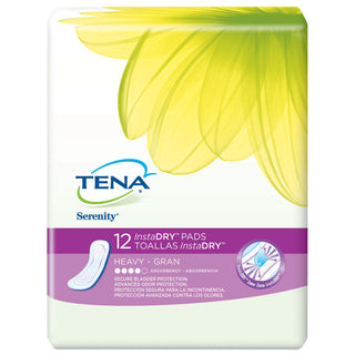 Tena Incontinence Pads For Women, Instadry Heavy, Regular, 12