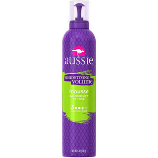 Aussie Maximum Hold Headstrong Volume Mousse 6 Oz. Aerosol Can