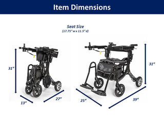 Miracle Mobility 4N1 Walker Wheelchair