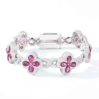 Fleur d’Éternité Moissanite Bracelet RainBow