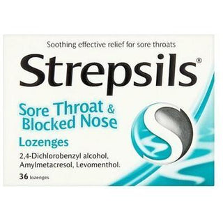 Strepsils Sore Throat & Blocked Nose 36 Lozenges