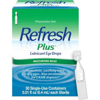 Refresh Plus Moisturizing Relief Lubricant Eye Drops 30- 0.01 Fl Oz Containers