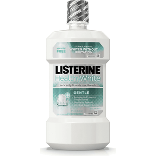 Listerine HEALTHY WHITE Anticavity Mouthwash, Gentle Clean Mint, 16 Fl. Oz