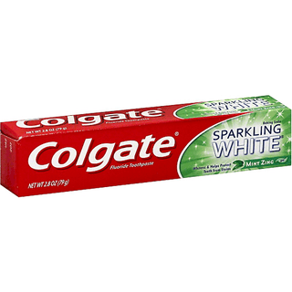 Colgate Sparkling White Toothpaste, Fluoride, Baking Soda, Mint Zing, Gel