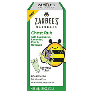 Zarbee's Naturals With Eucalyptus Lavender Pine & Beeswax Chest Rub 1.5 Oz Box