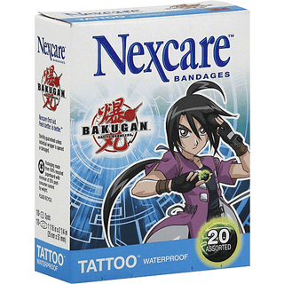 Nexcare Tattoo Bandages, Waterproof, Bakugan Battle Brawlers, Assorted
