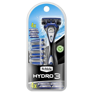 Schick Hydro 3 Razor Kit 1 Handle 3 Cartridges Value Pack