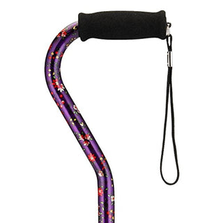 NOVA Medical Designer Walking Cane With Offset Handle Purple Bliss
