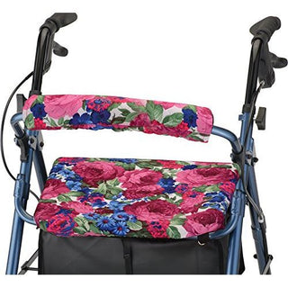 Nova Rollator Walker Seat & Back Cover, Removable And Washable, ''English Garden'' Design