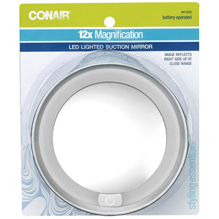 Conair Lighted & 12X Magnifying Led Suction Mirror