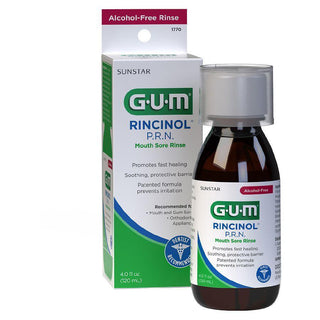 GUM SUNSTAR Rincinol Mouth Sore Alcohol-Free Rinse - 4 Oz