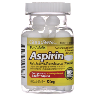 Good Sense Aspirin Pain Reliever Coated Tablets, 325 Mg