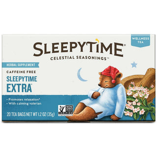 Celestial Seasonings Sleepytime Extra Caffeine Free Herbal Supplement Tea Bags 20 Ct Box