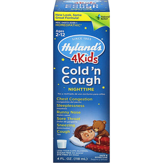 Hyland's Cold N Cough Nighttime 4 Kids, 4 Fl Oz