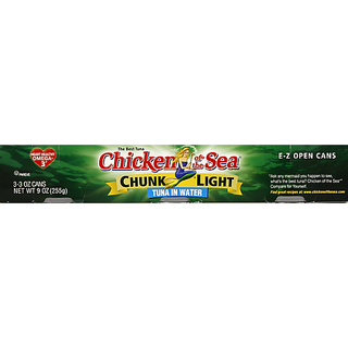 Chicken of the Sea Chunk Light Tuna In Water 3 Pack/3 Ounces