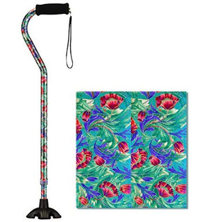 Nova Sugarcane, Walking Cane With Quad Tip & Carrying Strap, Stand Alone Cane, Canterbury Design