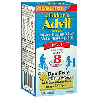 Advil Children's Fever Reducer/Pain Reliever, 100 Mg, White Grape, Liquid