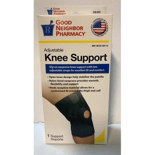 Good Neighbor Pharmacy GNP Knee Support Open Patella Neoprene Black S/M