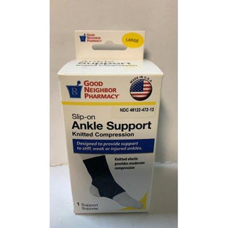 Good Neighbor Pharmacy GNP Ankle Support Elastic Black, Large