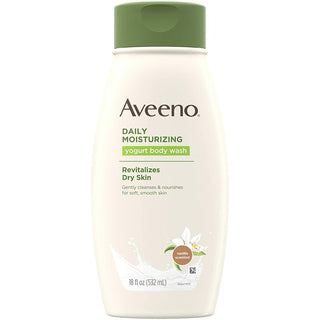 Aveeno Active Naturals Daily Moisturizing Yogurt Body Wash Vanilla & Oat 18 Oz