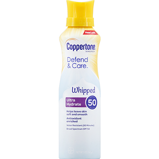 Coppertone Defend & Care Whipped Ultra Hydrate Broad Spectrum Spf 50 Sunscreen Lotion 5 Oz. Can ( Discontinued )