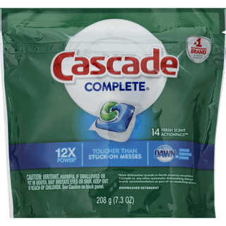 Cascade Complete Dishwasher Detergent, Fresh Scent, Action Pacs