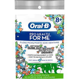 Oral-B Pro-Health For Me Minty Breeze Floss Picks 45 Ct Pouch
